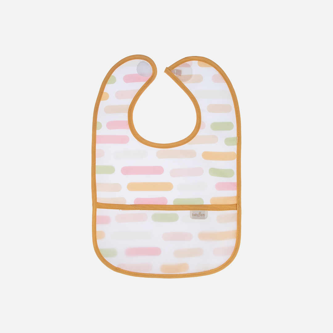 BabyJem Double Sided Resistant Bib Pastel (Stripes)