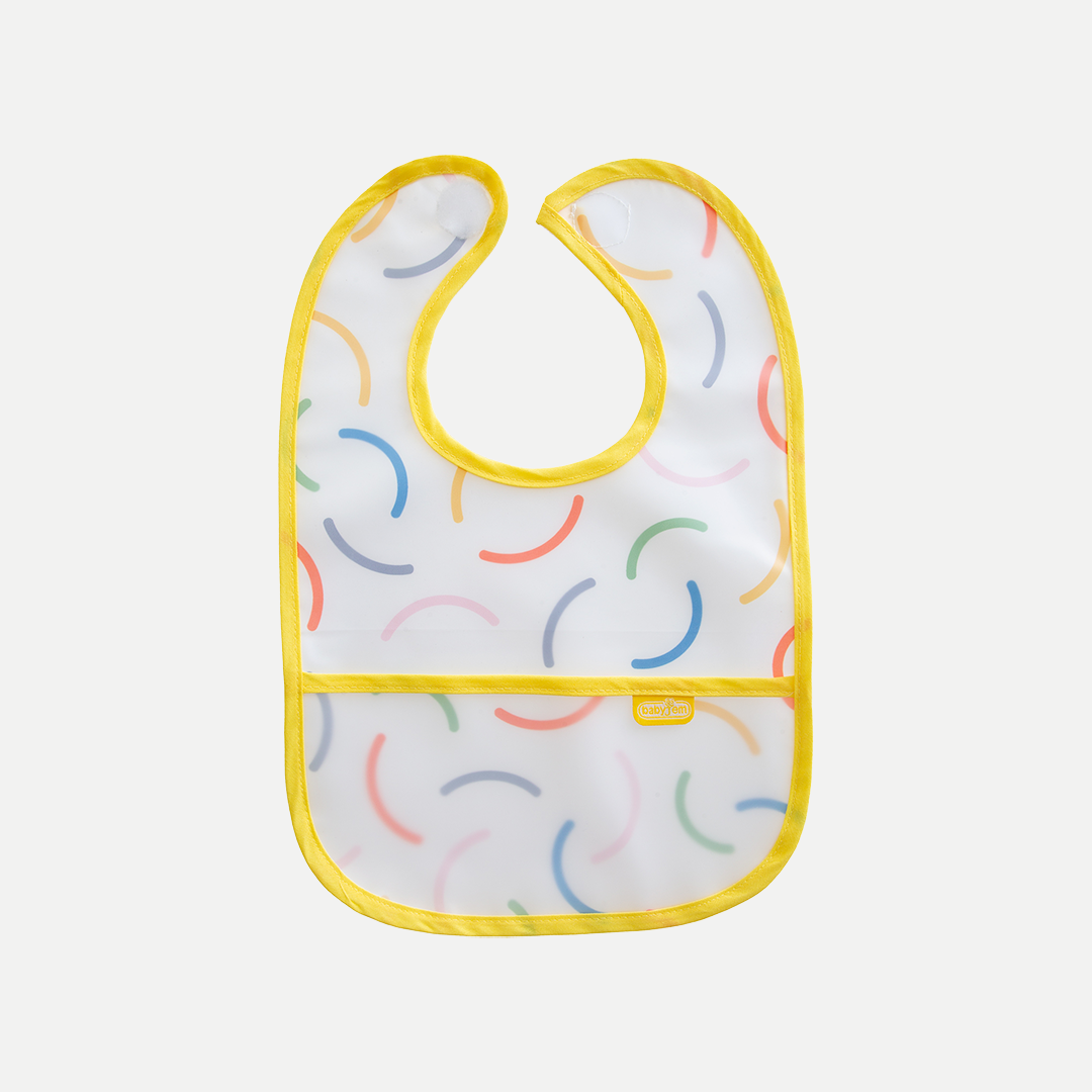 BabyJem Double Sided Resistant Bib Yellow (Smiley Face)