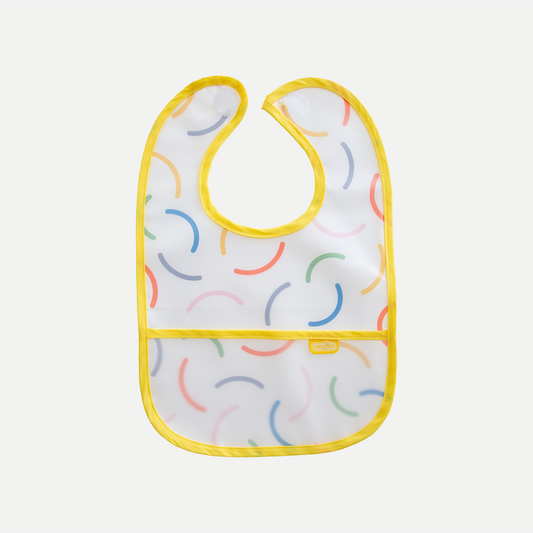 BabyJem Double Sided Resistant Bib Yellow (Smiley Face) — BambiniJO Jordan