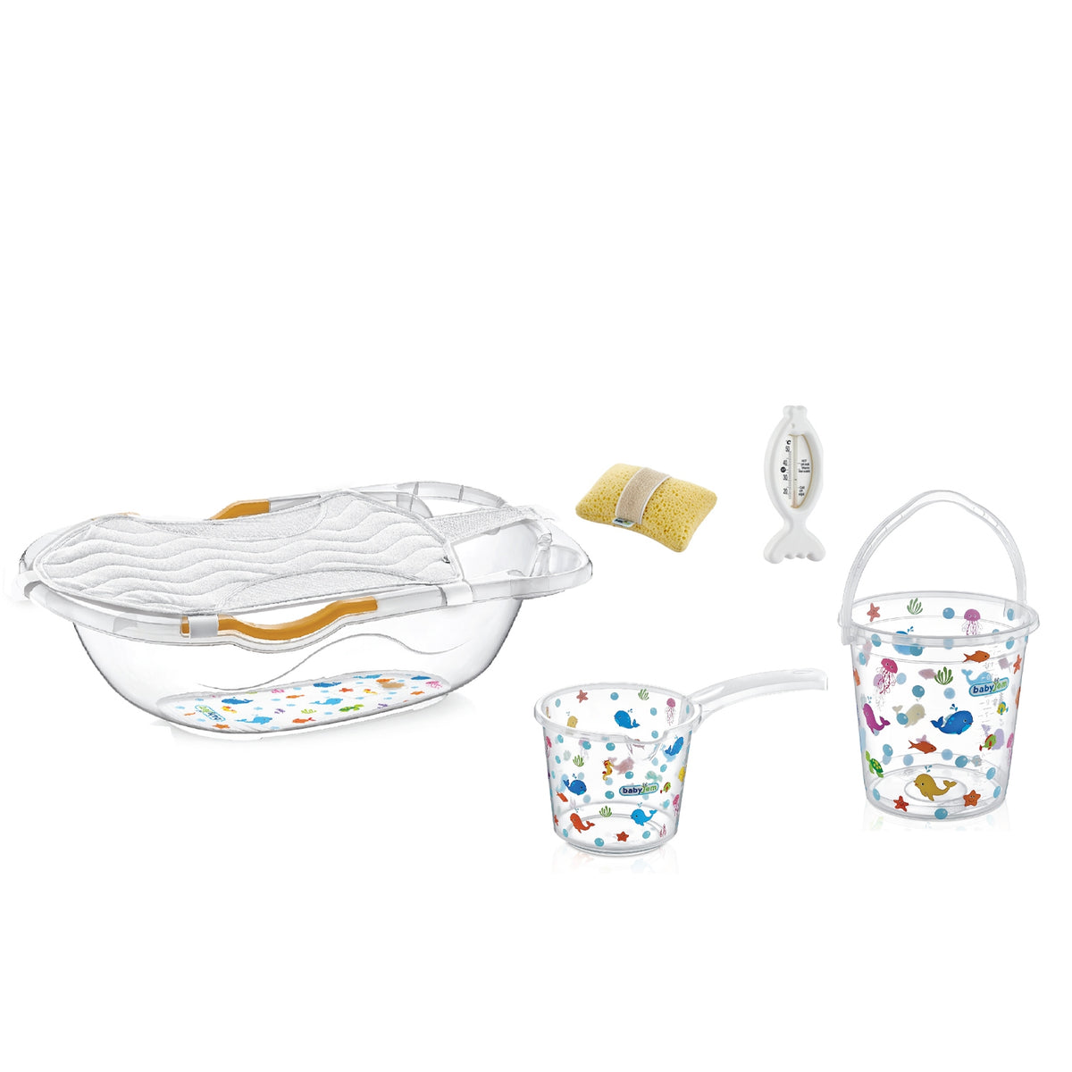 BabyJem Baby Bath Set 6pcs White