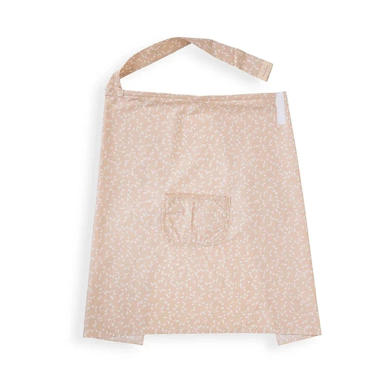 BabyJem Nursing Apron with Pocket Floral Salmon