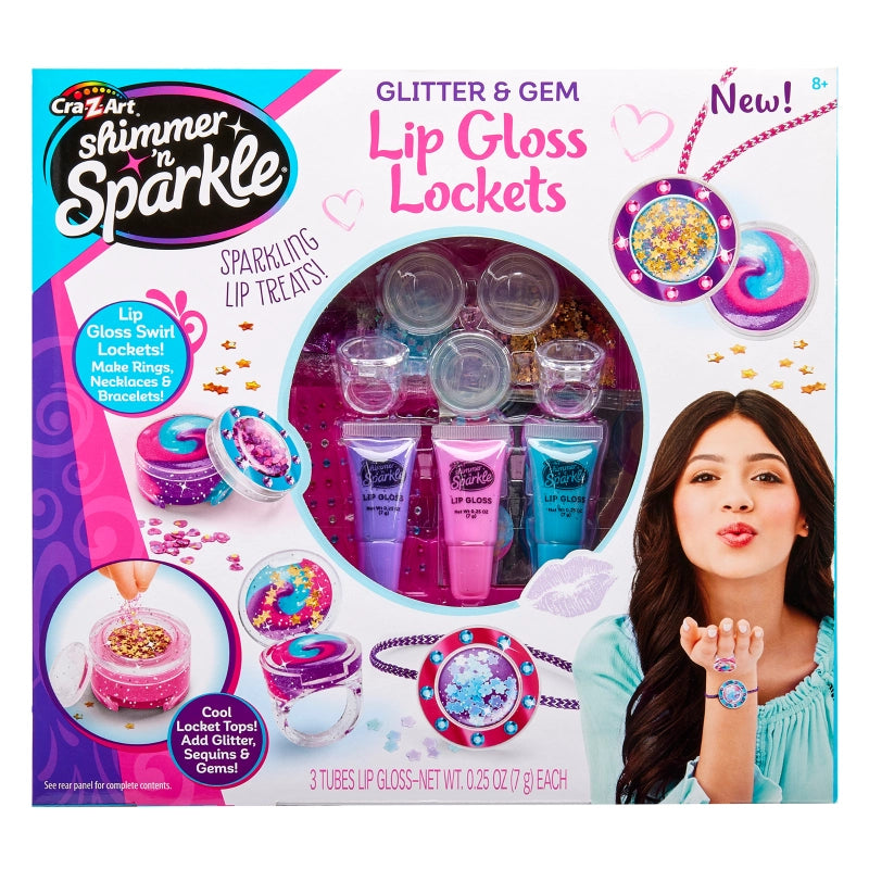 Cra-Z-Art - Shimmer 'n Sparkle Glitter & Gem Lip Gloss Locket | 8Y+ Cra-Z-Art - Shimmer 'n Sparkle Glitter & Gem Lip Gloss Locket | 8Y+