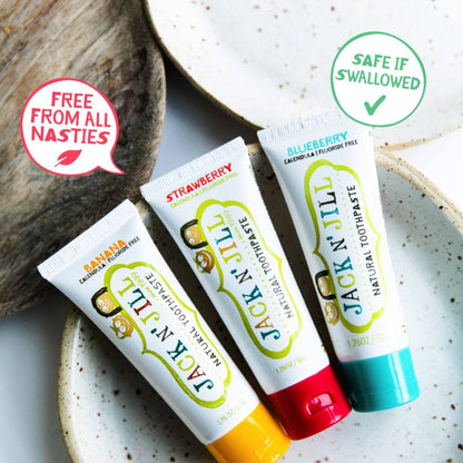Jack n' Jill - Organic Natural Toothpaste | 50g | Raspberry | Fluoride FREE