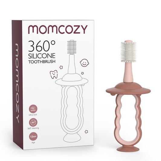 Momcozy - Kids Silicone Toothbrush | Pink