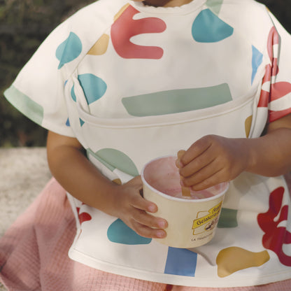 بيابا - مريلة 2 في 1 بأكمام قابلة للإزالة | مرحة