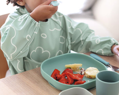 بيابا - مريلة 2 في 1 بأكمام قابلة للإزالة | أخضر زيتوني