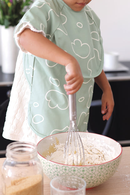 بيابا - مريلة 2 في 1 بأكمام قابلة للإزالة | أخضر زيتوني