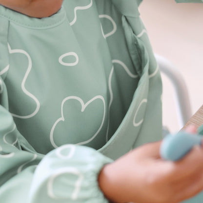 بيابا - مريلة 2 في 1 بأكمام قابلة للإزالة | أخضر زيتوني