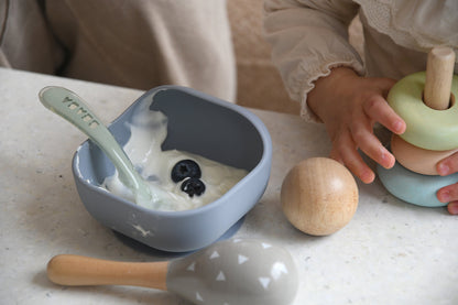 Beaba - 2nd Age Silicone Spoon | Misty Green | 8m+