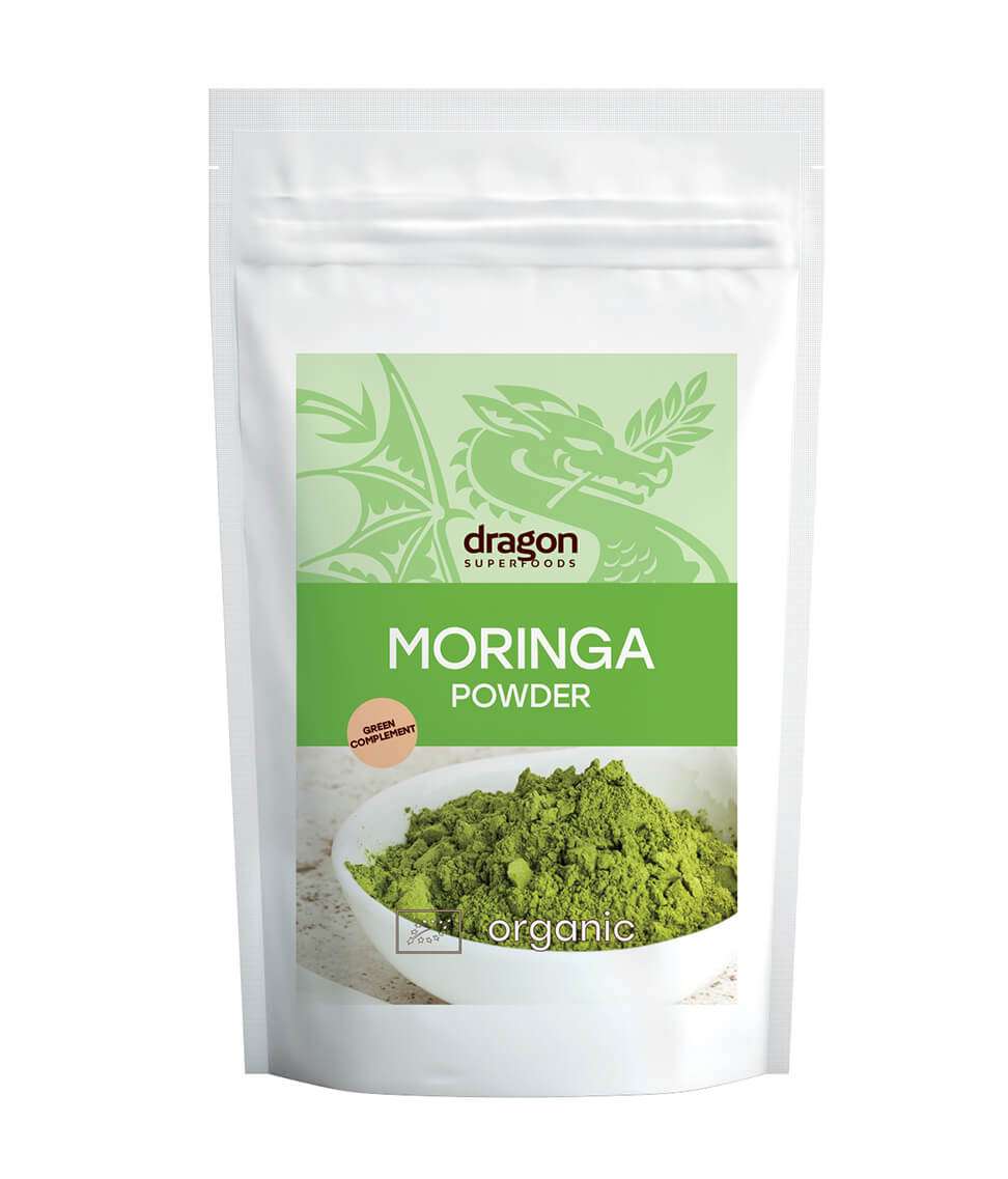Dragon Superfoods Organic Moringa Powder 200g pouch front