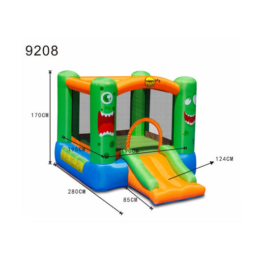 Happy Hop Monster Slide and Hoop Bouncer 9208 dimension diagram 1 — BambiniJO Jordan