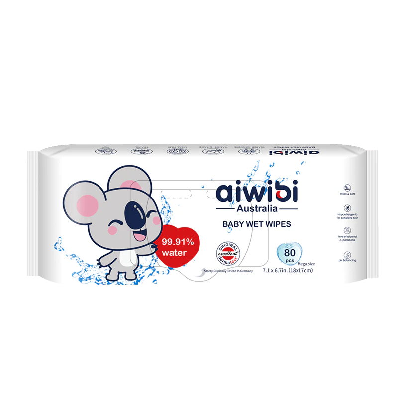 Aiwibi - 99.1% Water Wipes | 80 Wipes