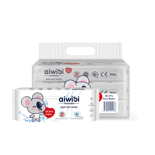 Aiwibi - 99.1% Water Wipes | 3X80 Wipes