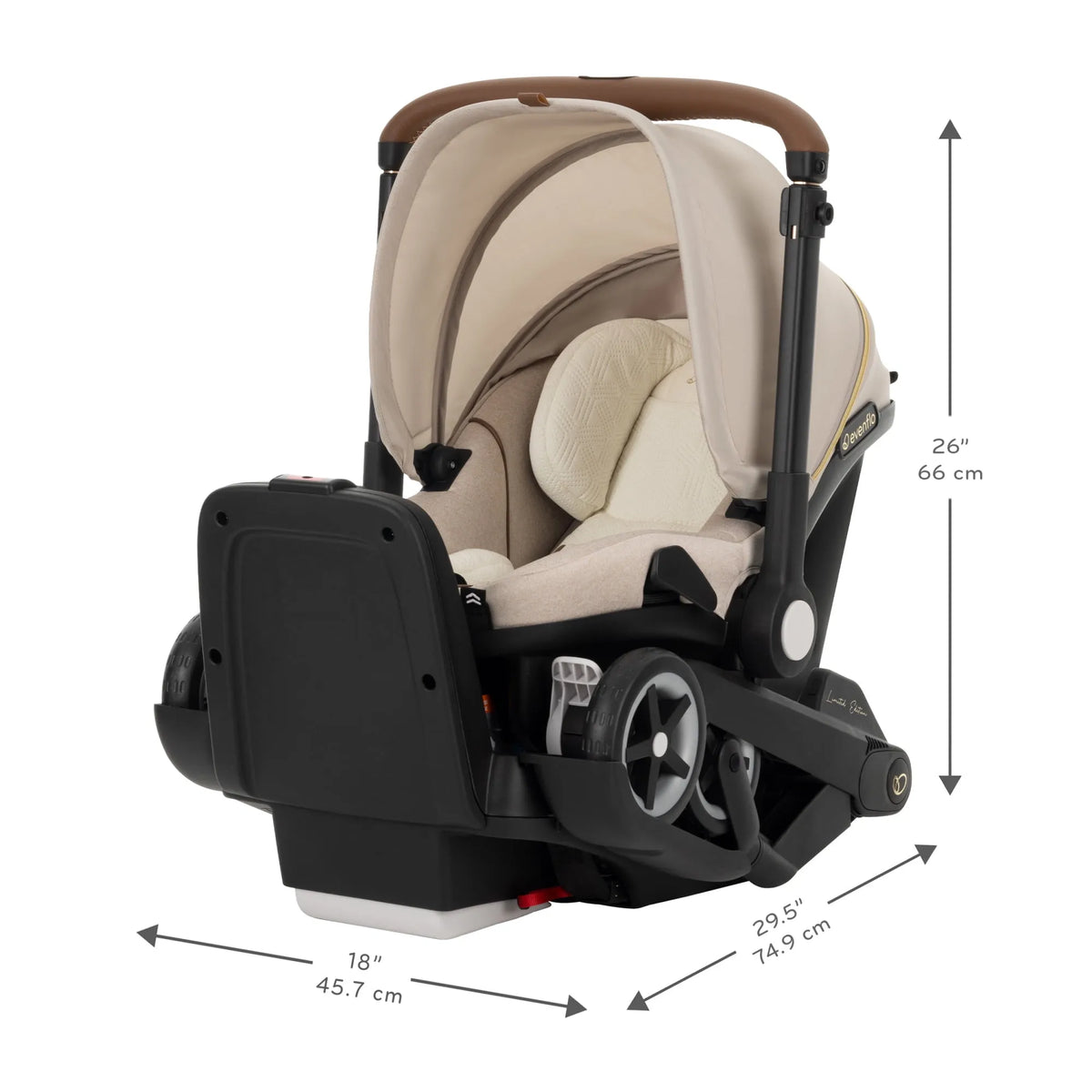 Evenflo - Shyft DualRide Infant Car Seat & Stroller Combo | Limited Edition | Champagne