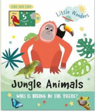 Little Wonders - Puzzle Slider Book: Jungle Animals | 1-2Y
