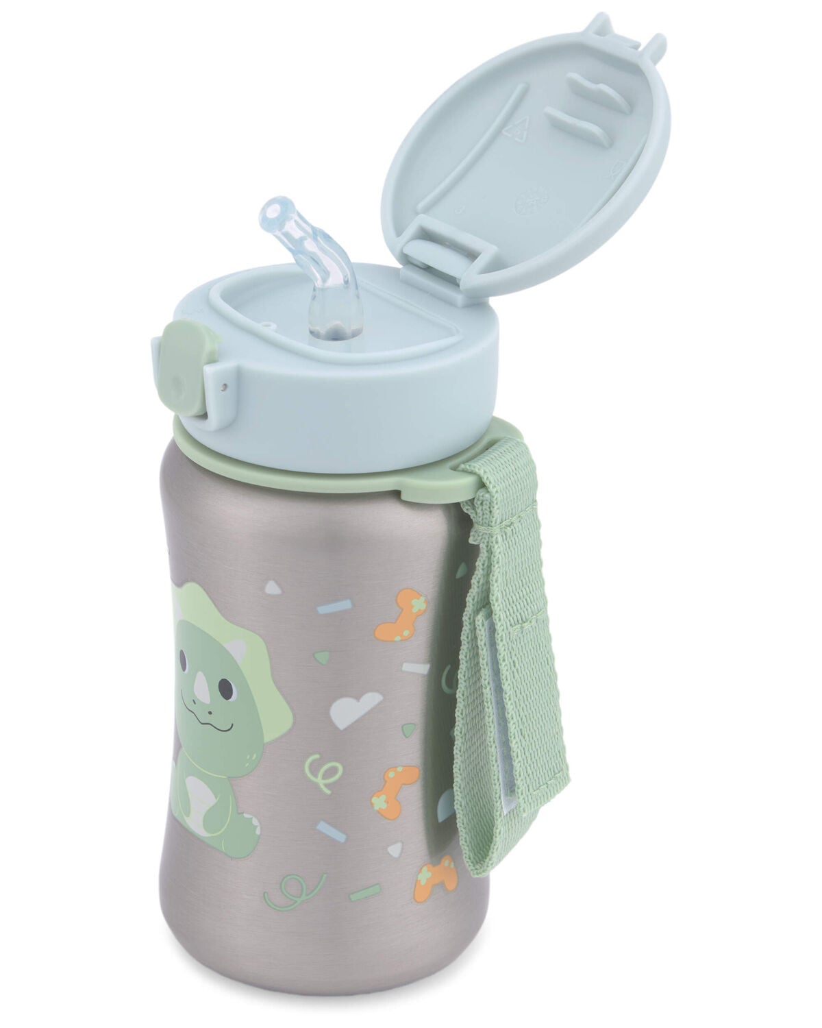 Besties Squad Stainless Steel Straw Bottle - Dino