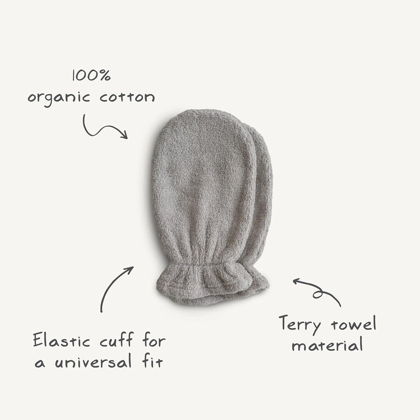 MUSHIE - Organic Cotton Bath Mitt | 2-Pack | Baby Blue