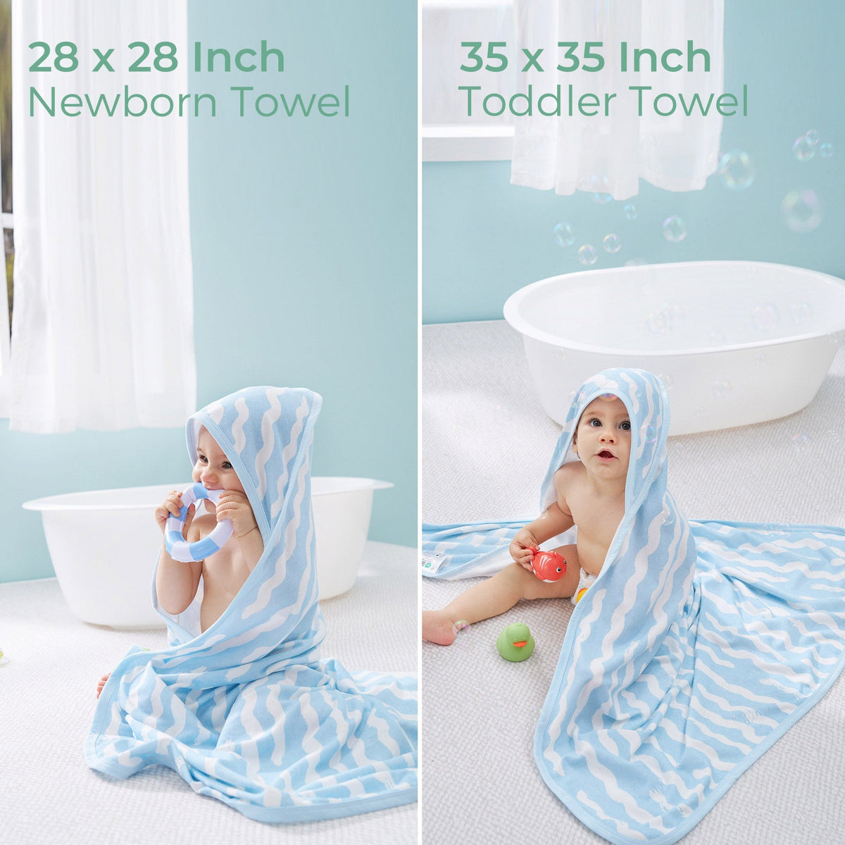 Momcozy Hooded Towel | 90x90 | Blue
