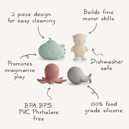 Mushie - Sea Life Bath Play Set | Mold Free