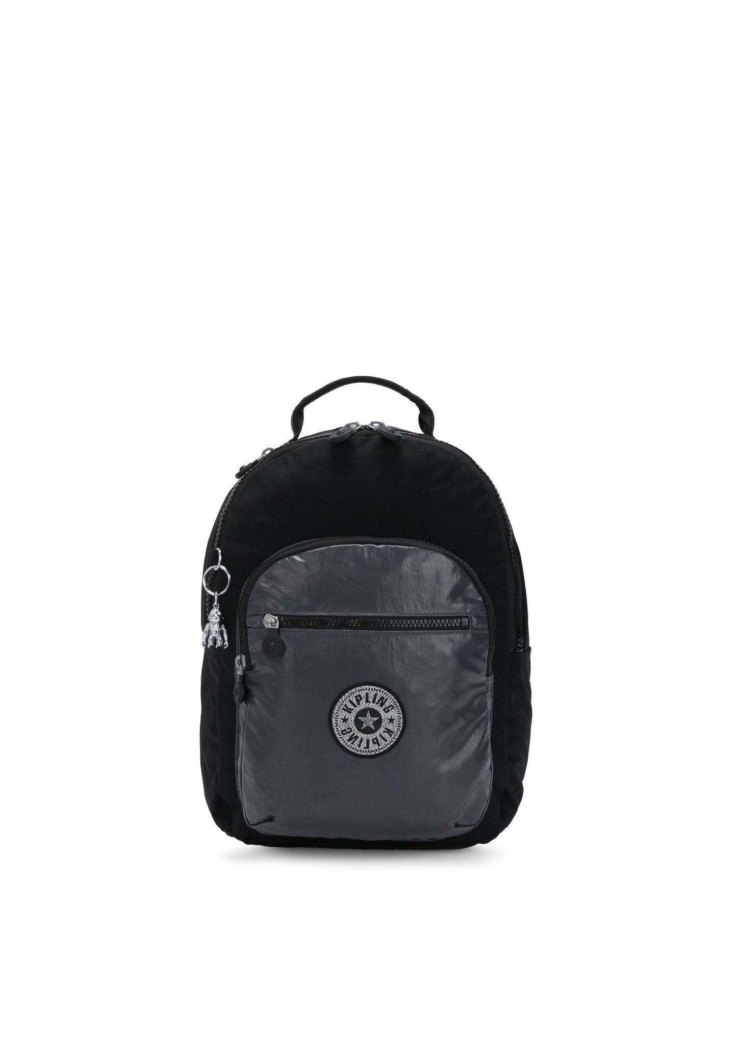 Kipling SEOUL S backpack Metallic Black - front view