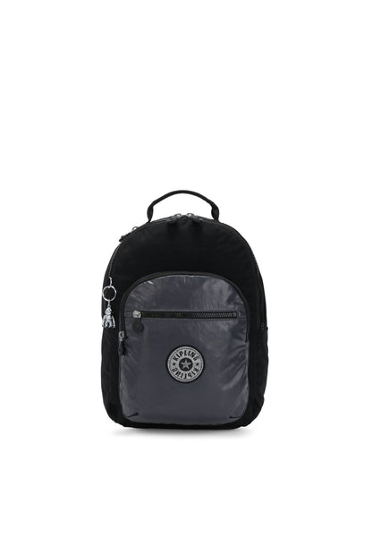 Kipling SEOUL S backpack Metallic Black - front view