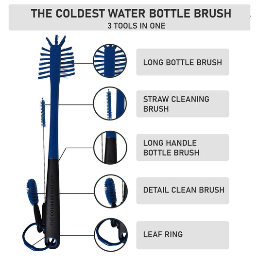 The Coldest Water 3in1 Bottle Brush for Stainless Steel Water Bottles and Tumblers — BambiniJO Jordan