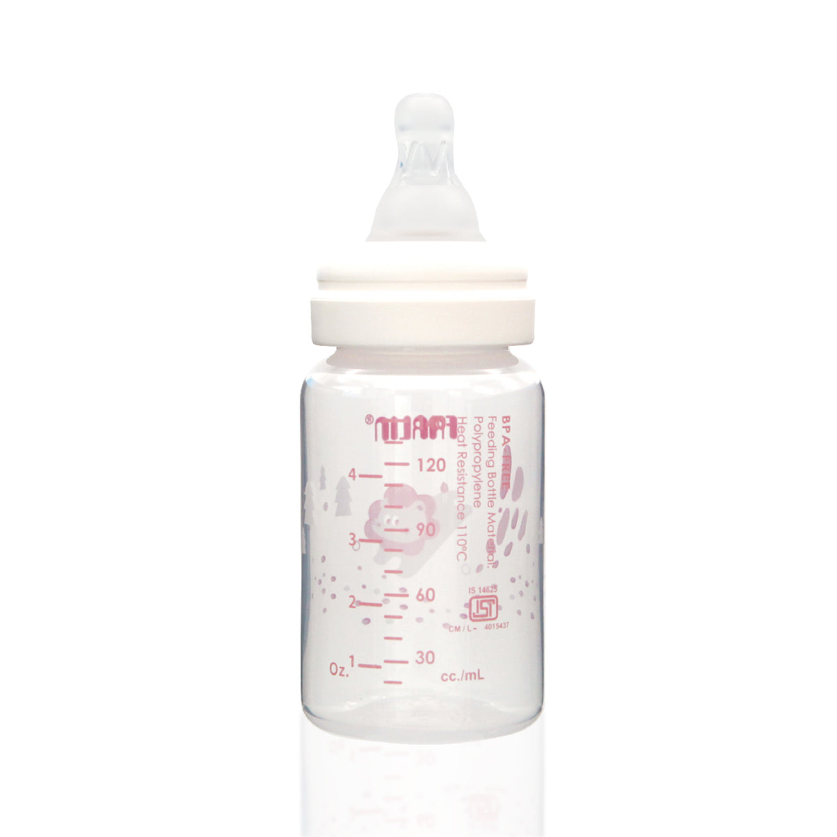 Farlin - PP Feeding Bottle Standard Neck | 140ml | Pink