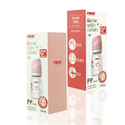 Farlin - PP Feeding Bottle Standard Neck | 140ml | Pink