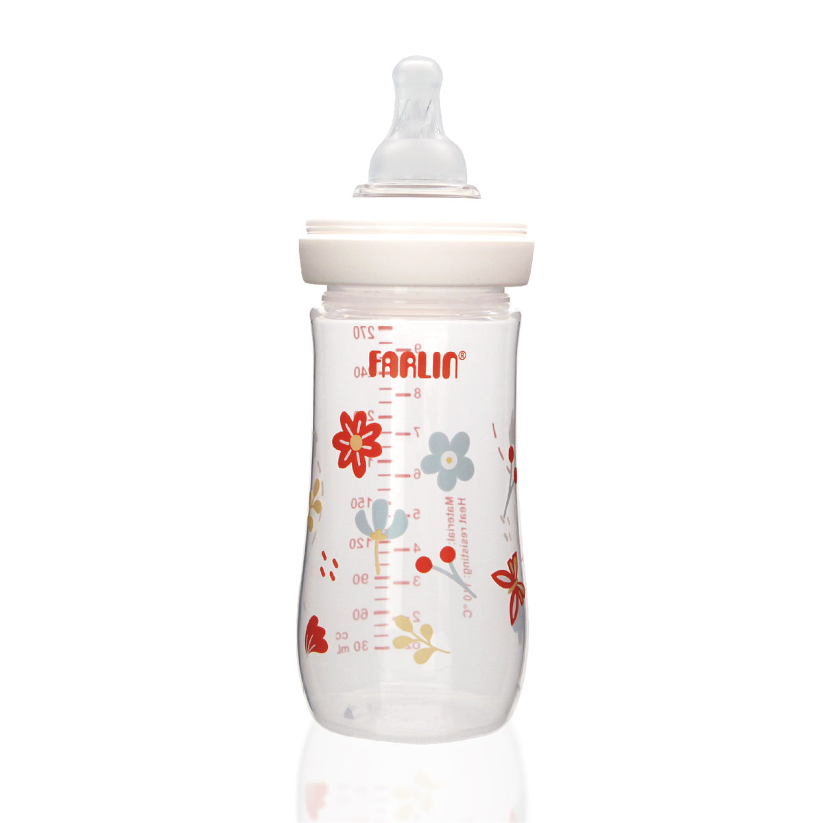 Farlin - PP Feeding Bottle Wide Neck | 270ml | Red