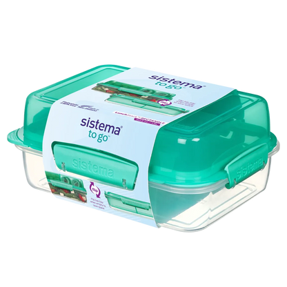 Sistema - 1.8L Lunch Stack To Go Rectangle - TEAL