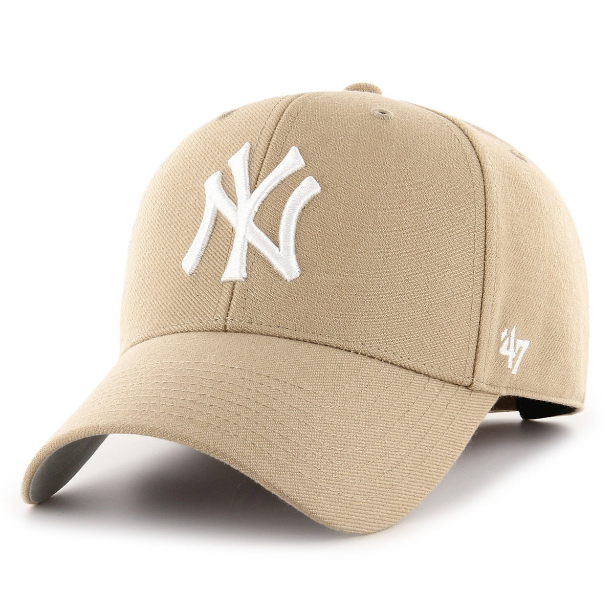 47 Brand New York Yankees MVP Cap - Khaki, back view with adjustable strap