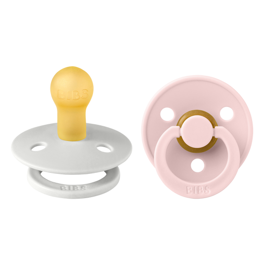 BIBS - Natural Latex Pacifier | Size 1 | 2 Pack | Haze - Blossom
