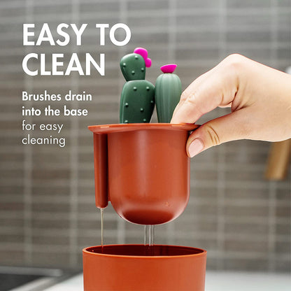Boon - CACTI Bottle Brush Set | 4pc | Brown