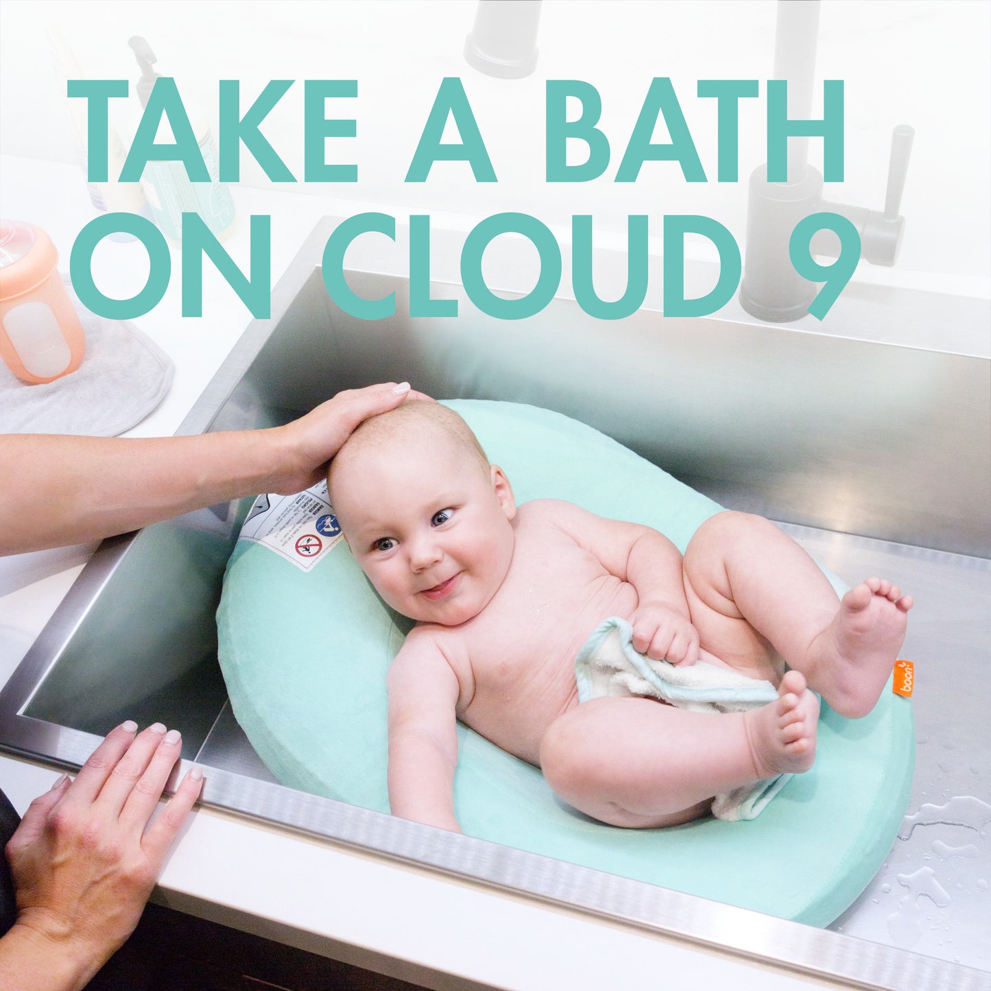 Boon - PUFF Inflatable Baby Bather for Newborns