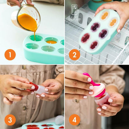 Boon - PULP Silicone Feeder & Freezer Tray Bundle