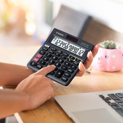 Casio MJ-120D calculator angle view
