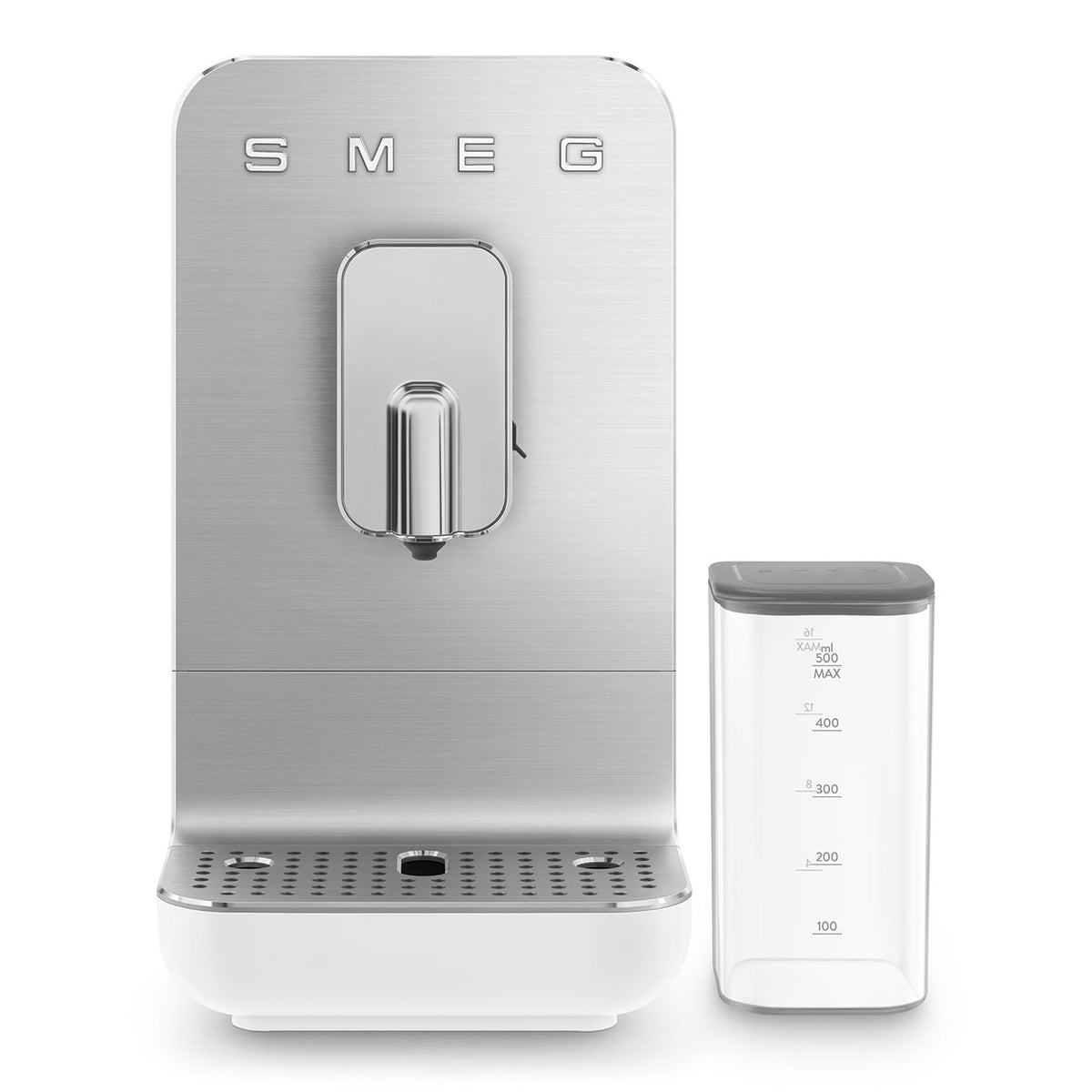 Smeg - ماكينة قهوة أوتوماتيكية مع نظام حليب | تصميم الخمسينيات الكلاسيكي | أبيض غير لامع Smeg - ماكينة قهوة أوتوماتيكية مع نظام حليب | تصميم الخمسينيات الكلاسيكي | أبيض غير لامع