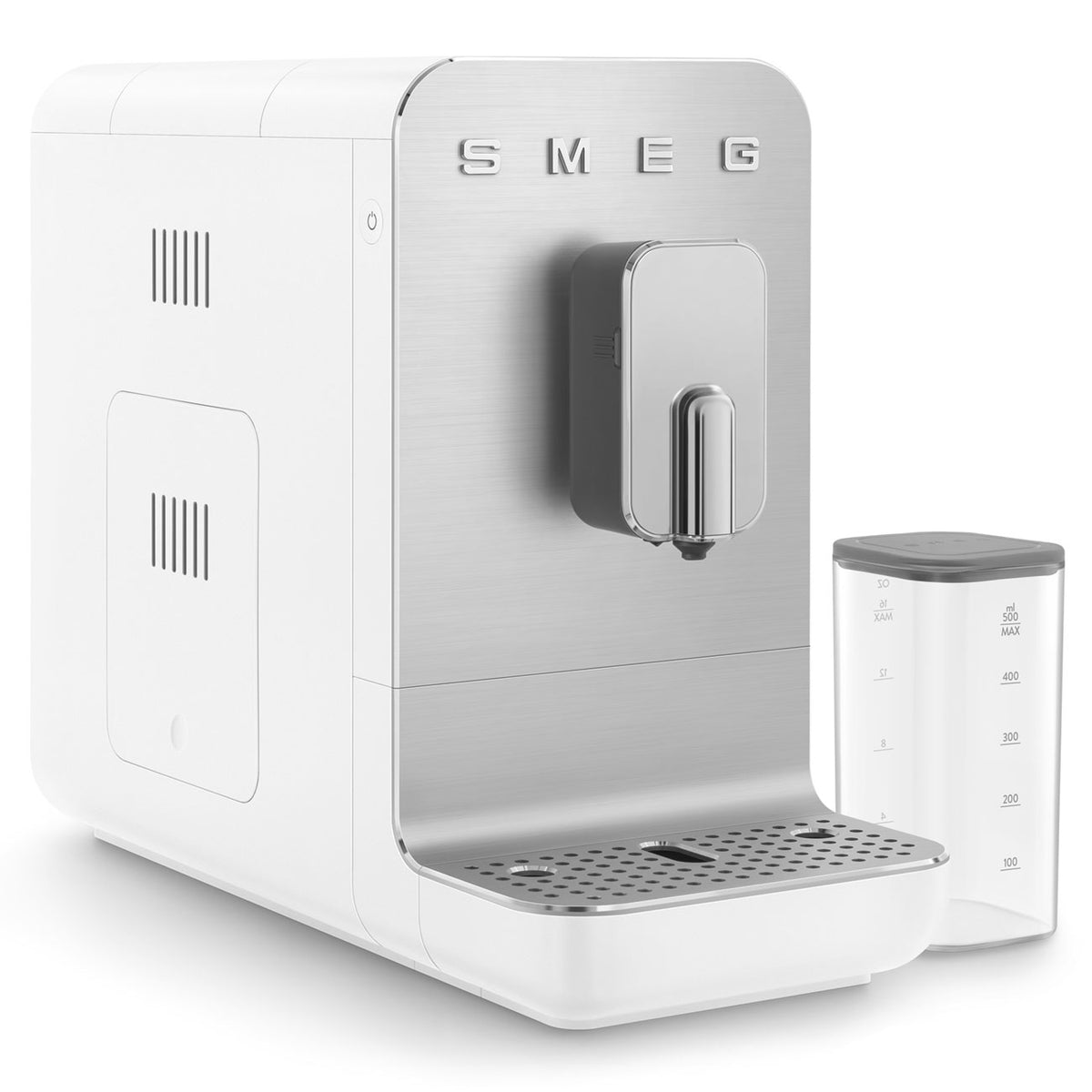 Smeg - ماكينة قهوة أوتوماتيكية مع نظام حليب | تصميم الخمسينيات الكلاسيكي | أبيض غير لامع Smeg - ماكينة قهوة أوتوماتيكية مع نظام حليب | تصميم الخمسينيات الكلاسيكي | أبيض غير لامع