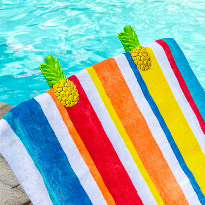 O2COOL Boca Clips Pineapple - beach towel clip