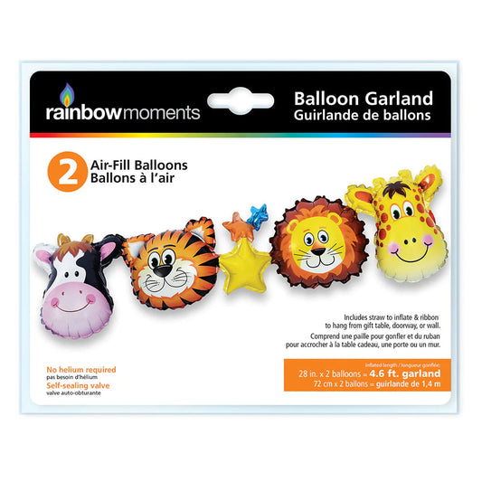 Rainbow Moments - Air-Fill Balloons | Animals | 2 Pack