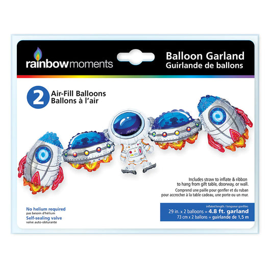 Rainbow Moments - Air-Fill Balloons | Space | 2 Pack