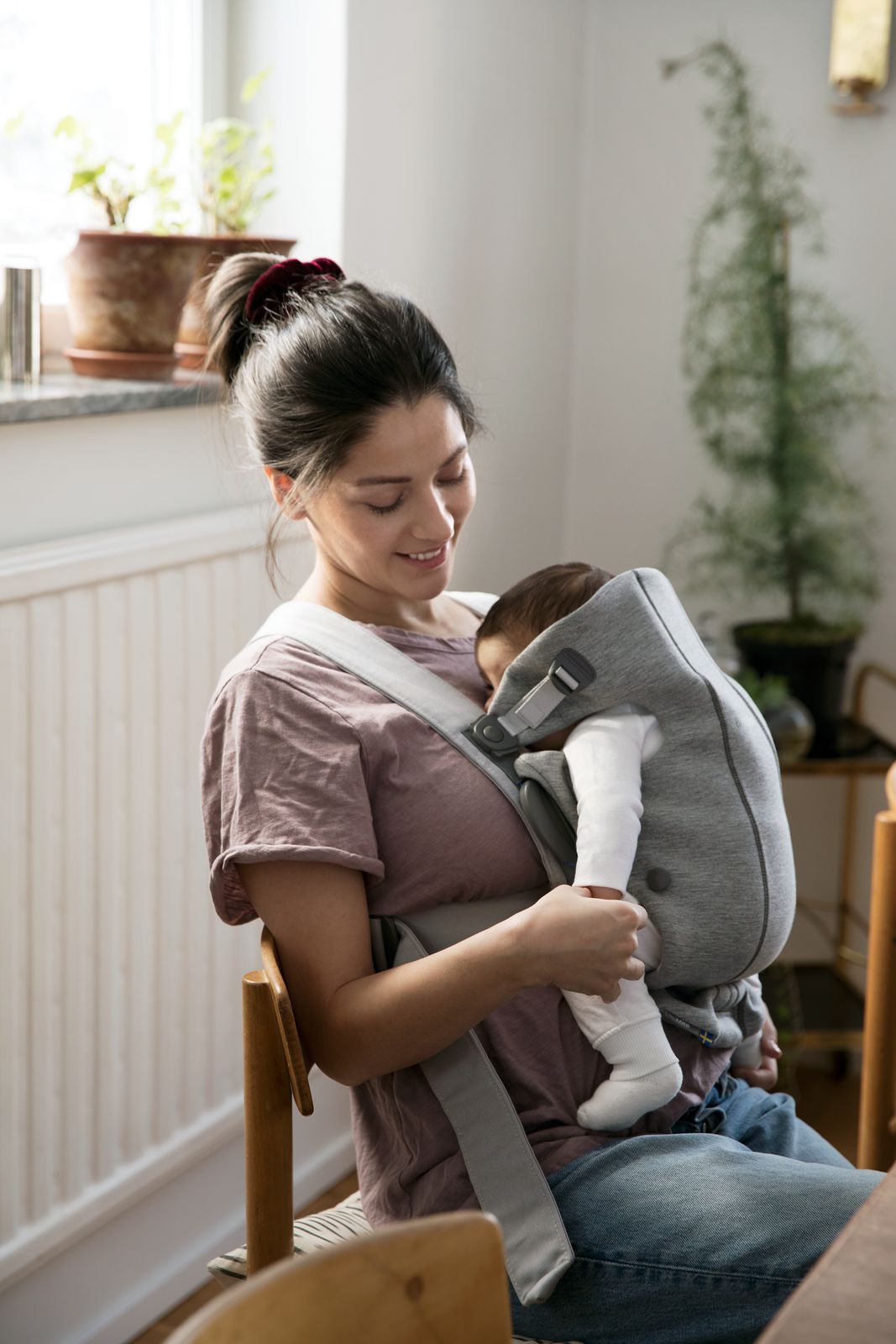 BabyBjörn - Baby Carrier Mini | 3D Jersey | Light Grey