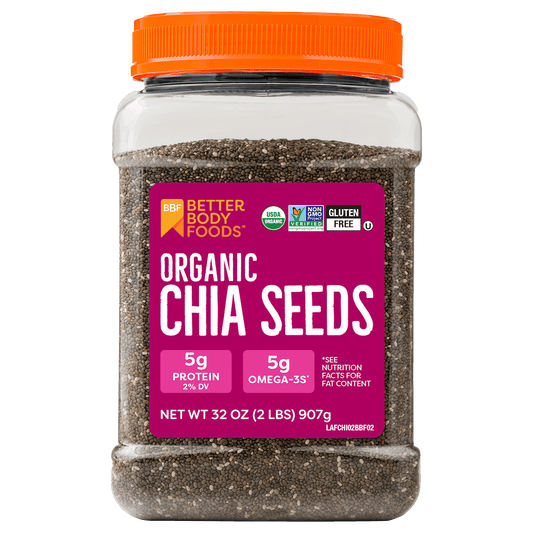 Better Body Foods Organic Chia Seeds pouch front