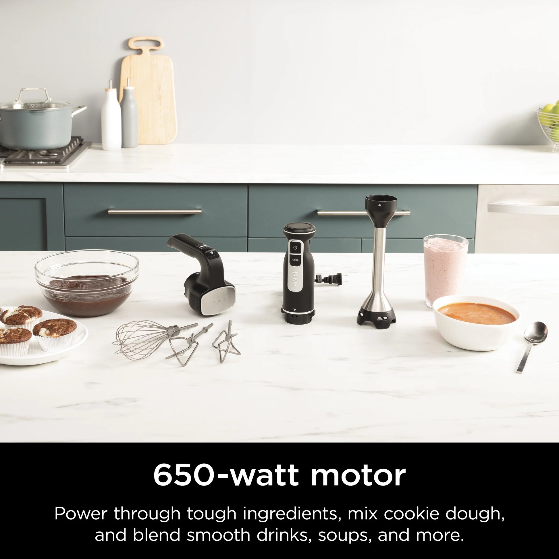 Ninja - 3-In-1 Hand Blender, Mixer and Chopper | 850W Ninja - 3-In-1 Hand Blender, Mixer and Chopper | 850W