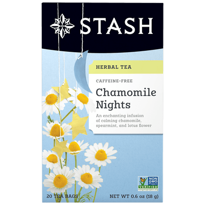 Stash Chamomile Nights Herbal Tea 20 bag box front — BambiniJO Jordan
