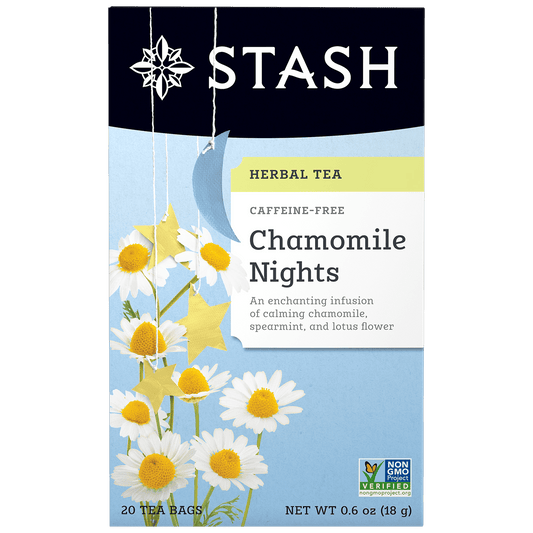 Stash Chamomile Nights Herbal Tea 20 bag box front — BambiniJO Jordan