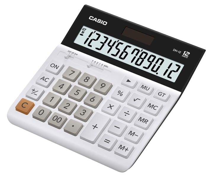 Casio DH-12 WE white desktop calculator