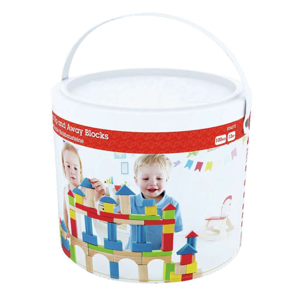 Hape - مكعبات بناء وتجميع | 100 مكعب خشبي | سنة فما فوق Hape - مكعبات بناء وتجميع | 100 مكعب خشبي | سنة فما فوق
