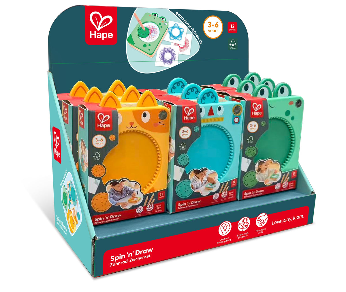 Hape - لوح الرسم الدوار | 3 سنوات فما فوق Hape - لوح الرسم الدوار | 3 سنوات فما فوق