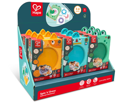 Hape Spin 'n' Draw portable gear drawing set